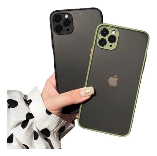 Funda De Silicona Mate Antigolpes Para iPhone 13 Pro Max