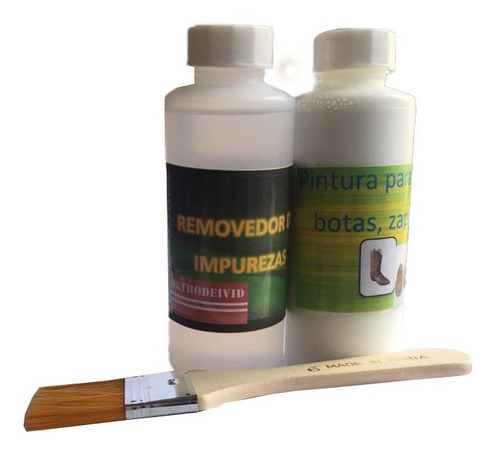 Pintura Para Botas De Piel + Removedor De Impurezas