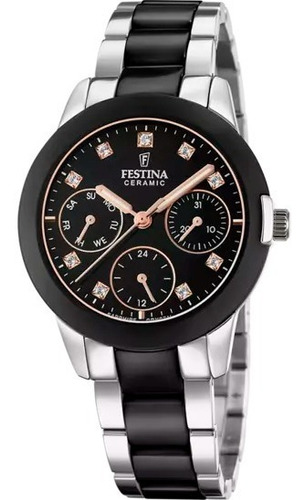 Reloj Festina Ceramic Mujer F20497 Negro Garantía Joyasmayre