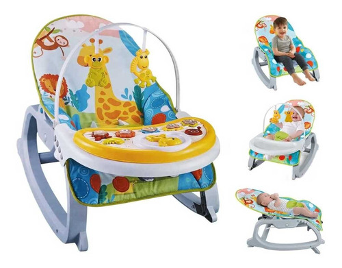 Silla Mecedora Para Bebe Bandeja Piano Didáctico, Refuerzo