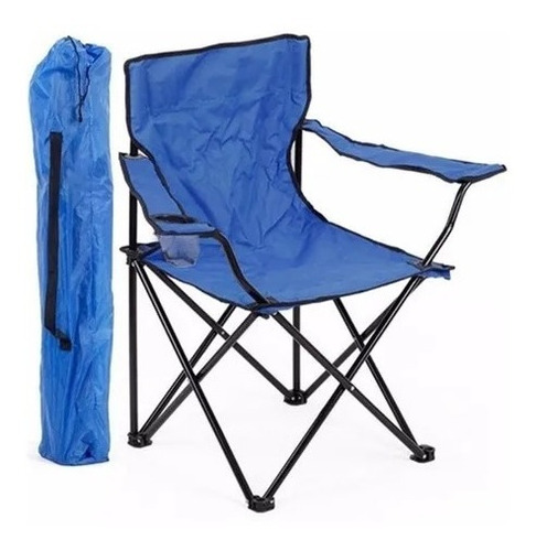 Silla Plegable De Playa Camping Pesca Picnic Con Porta Vaso