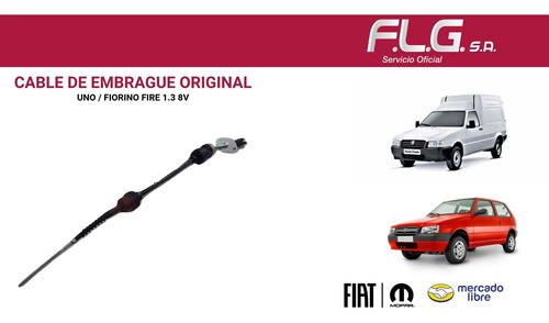 Cable De Embrague Uno Fire Original Fiat Foto 2