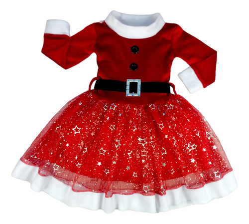 Vestido Navidad De  Santa Claus Rojo