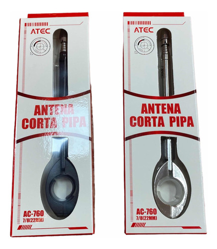 2 Antenas Corta Pipa Anteninha Pra Guidão Moto (6 Estágios)