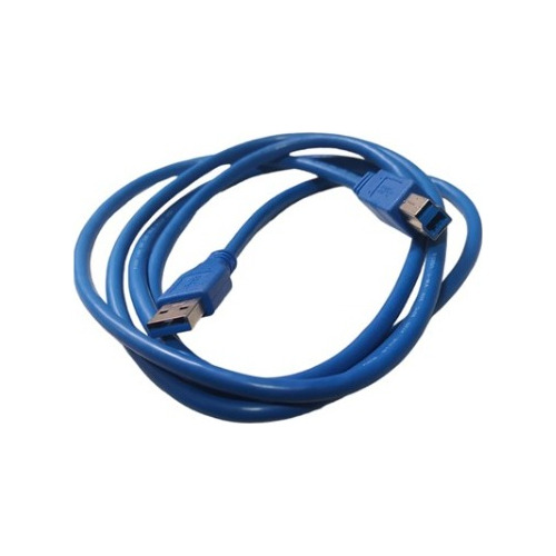 Cable Usb 3.0 Para Impresora De 1.8 Mts 480 Mbps-30 Awg-azul