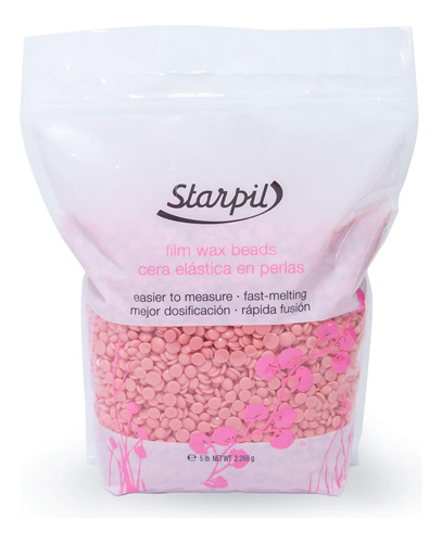 Starpil Cera De 80.00 Oz/5 Libras De Perlas De Cera Dura Ros