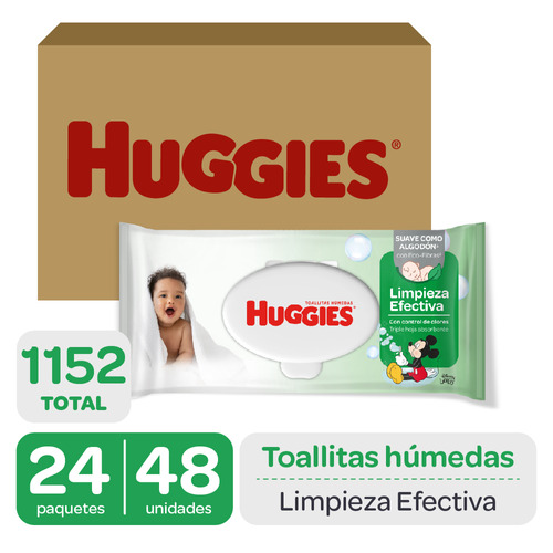 Toallitas Húmedas Limpieza Efectiva Caja 24 Paq X 48 Un