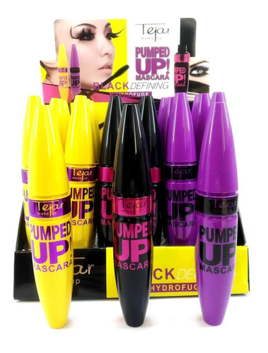 Mascara Pestañas Negra Pumped Up Tejar Set De 24 Unidades