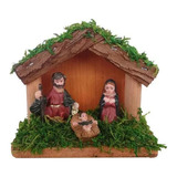 Decoraçao De Natal Pequeno Presepio Casinha Taberna Resina