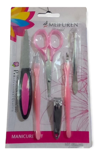  Set Manicure Pedicure Kit Cortauñas 6 Piezas!