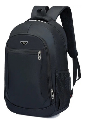 Mochila Escolar Bolsa Básica Trabalho Viagem Barata Motoboy Cor Preto