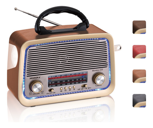 Radio Am Fw Sw Usb Bluetooth Mp3 Tf Recargable Vintage Retro