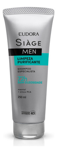 Shampoo Limpeza Purificante Siage Men 250ml - Eudora