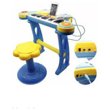 Organeta Piano Karaoke Semi Profesional 37 Teclas Con Silla