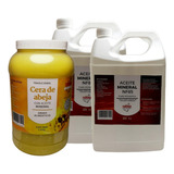 Galon Cera De Abeja Y 8 Lts. Aceite Mineral Para Madera