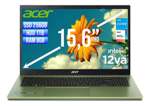 Portatil Acer Intel Core I5 1235u Ssd 256gb+ Hdd1tb Ram 8gb