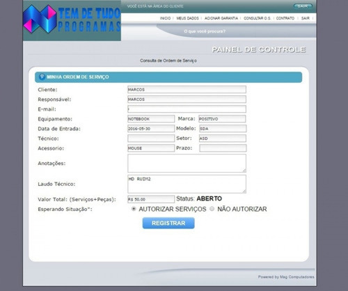 Script Sistema Ordem De Serviço Php E Mysql