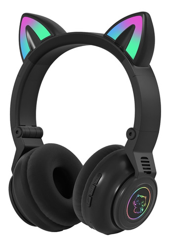 Gm26 Gat Ear Sem Fio 5.0 Luminoso Computador Gaming Headset