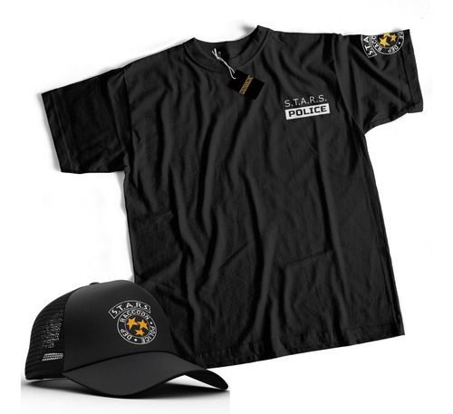 Combo Remera Mas Gorra De S.t.a.r.s. Police Resident Evil