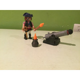Pirata Con Cañón De Playmobil Con Sus Accesorios