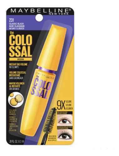 Rímel Maybelline The Colossal 231 Classic Black Waterproof 