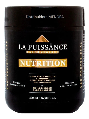 La Puissance Mascara Nutrition Argan 500ml Ácido Hialuronico