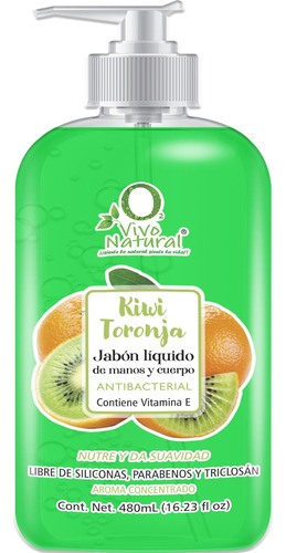 Jabón Líquido Para Manos Y Cuerpo Kiwi Toronja 480ml 