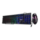 Kit Teclado E Mouse Gamer Com Leds Coloridos.