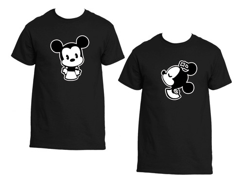 Pack Polera Parejas Día De Los Enamorados Amor Mickey Bebes