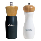 Set Molinillos De Madera Negro Y Blanco 15 Cm Hudson