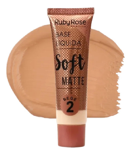 Base Líquida Ruby Rose Soft Matte - Alta Cobertura