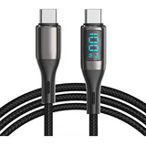 Cable Usb C De 100 W  5 A  Pd  Carga Rápida Con Pantalla Led