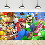 Fondo Para Fotografía Fvlfil 1 Vinilo Multicolor, Mario Bros