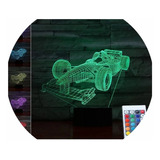 Carro F1 Lámpara Led Multicolor Personaliza+ Control Regalos