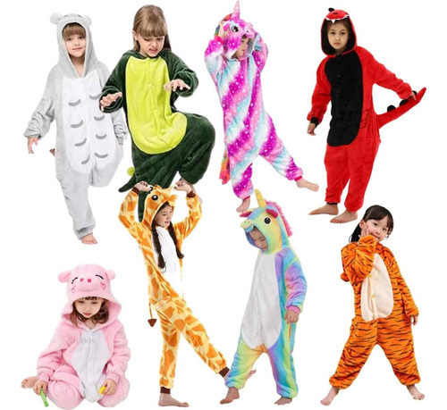 Pijama Disfraz De Polar Para Niños Kigurumi Enterito