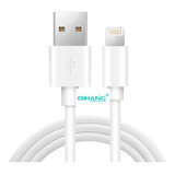 Cable 1.5m Lightning Para iPhone Carga Rapida Qihang 150cm Color Blanco