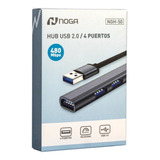 Hub 4 Puertos Usb 2.0 Noga Ngh-50 Pc Notebook 480mbps Win