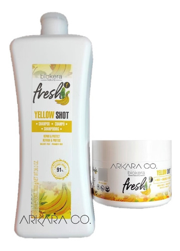 Salerm Biokera Yellow Shot Shampoo 1lt + Mascarilla 250ml