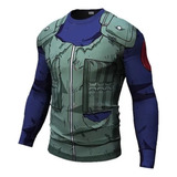 Naruto - Playera Cosplay Licra Kawaii Gym Kakashi Anime