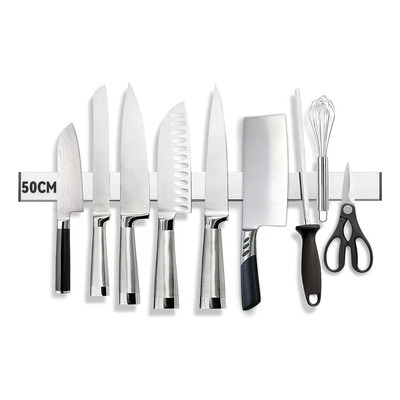 50cm Barra Imán Magnetica Porta Cuchillos Acero Inoxidable Mxcheckk Porta Cuchillos De Carnicero,organizador Cocina,imán Para Cuchillos,organizador De Cuchillos,porta Cuchillos Plateado