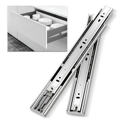 Corredera Riel Extensión Push To Open Reforzada 35cm 2 Piezas Niquel | MercadoLibre