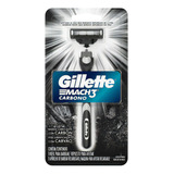 Máquina De Afeitar Gillette Mach3 Carbono Con Carbón Activado Y 3 Hojas 1 Unidad