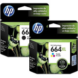 Kit 2 Cartuchos De Tinta Hp 664xl (f6v30al/f6v31al)