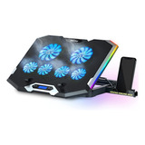 Base Refrigerante Gamer Para Portátil 6 Ventiladores Rgb