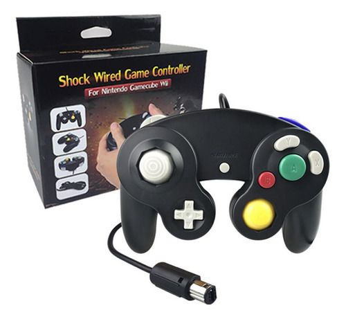 Controle Clássico Compatível Nintendo Wii/u Game Cube Preto