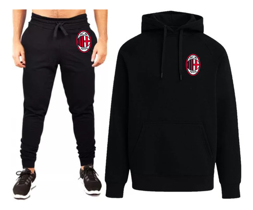 Conjunto Buzo+jogging-futbol-milan De Italia 