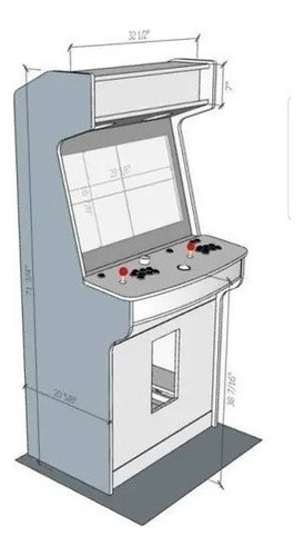 Projeto Fliperama Medidas Arcade + 60 Modelos Mod.2