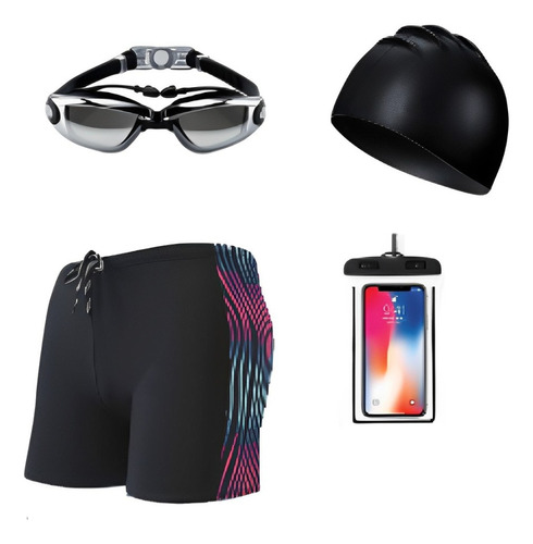 Goggles+trajes Kit De Lentes De Natación 4 En 1 Para Hombre