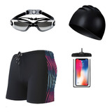 Goggles+trajes Kit De Lentes De Natación 4 En 1 Para Hombre