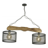 Lamp Colgante Techo Rustico Campo 2 Luces Pant 30 Cm Cival 